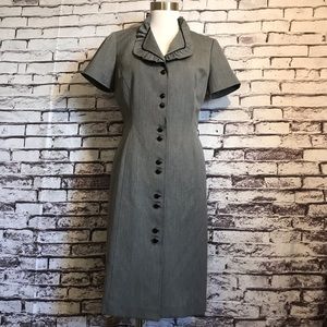 Arthur Levine/Tahari Grey Suit Dress